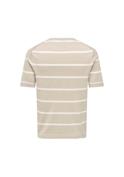Only & Sons Onswyler Lıfe Reg 14 Ss Strıped Knıt Erkek Gri Kazak - Os22032764 Gri