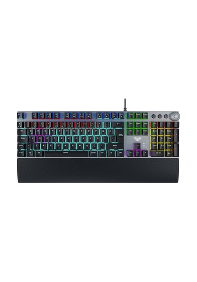 F2058 Bilek Destekli Rgb Makrolu Mekanik Kablolu Oyuncu Klavyesi