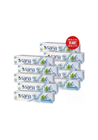 Safia Diş Macunu Yeşil Çay Ve Himalaya Tuzu 10x60 Ml Temel Bakım