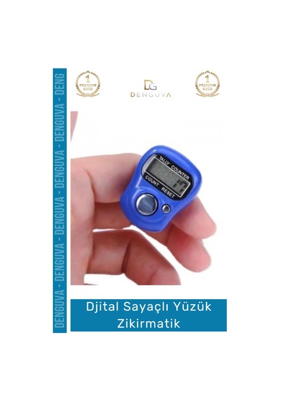 Zikirmatik Dijital Sayaçlı Şeffaf Silikon Kordonlu Pratik Renkli Ayarlanabilir Yüzük Zikirmatik