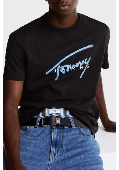 Tommy Jeans Erkek T Shirt Dm0dm21109 Bds Siyah SIYAH Siyah