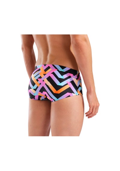 Arena Texture Swim Low Waist Short Erkek Mayo Black Multi White Black Multi White
