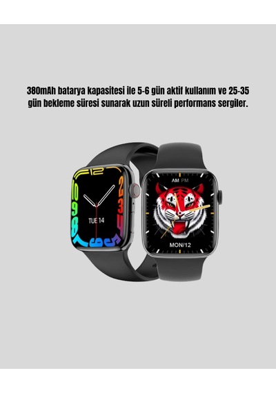 Mey İthalat 380mah Bataryalı Akıllı Saat - Arama, Bildirim, Aod Ekran Ve Uzun Pil Ömrü