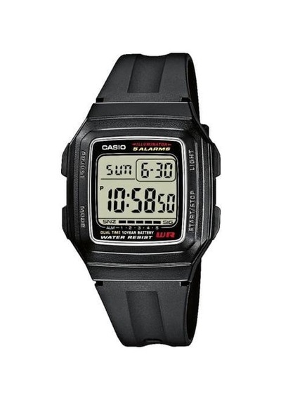 Casio F 201wa Siyah Silikon Saat Silikon Kordonu