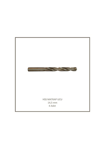 Hss Matkap Ucu 14,5 Mm, Metal, Ahşap, Plastik İçin 4 Adet