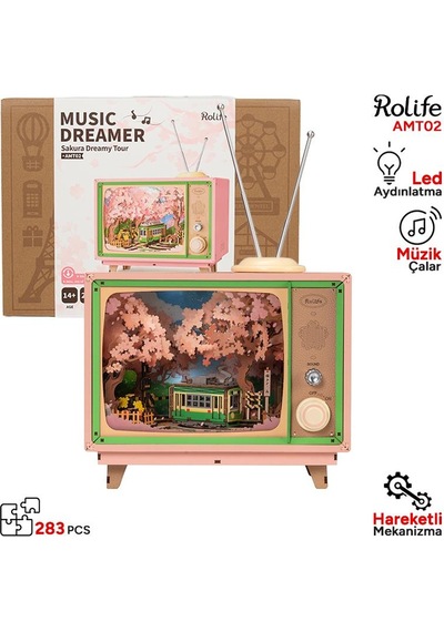 Rolife Amt02 Tv Görünümlü Müzik Kutusu Sakura Dreamy Tour Dıy Minyatür Maket Model Seti Ahşap 3d Wooden Puzzle 3d Model Kit Detaylı Dekoratif Hobi Seti Ahşap Maket Rolife Amt02 Tv Görünümlü Müzik Kutusu Sakura Dreamy Tour Dıy Minyatür Maket Model Seti Ahşap 3d Wooden Puzzle 3d Model Kit Detaylı Dekoratif Hobi Seti Ahşap Maket