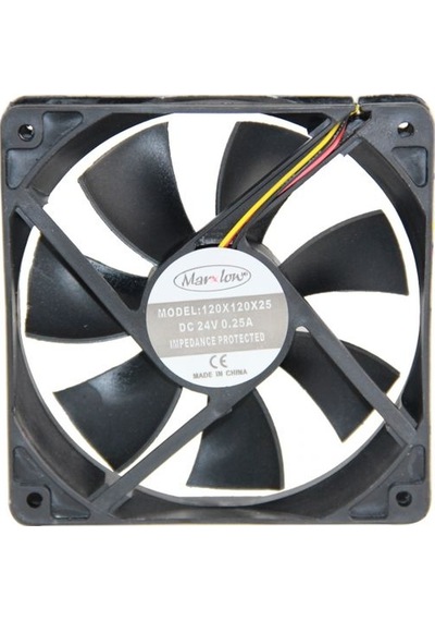 120X120X25Mm 12Cm 24V Dc Fan 0.25A 3P 3 Uçlu