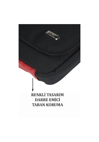 Case Club 13,3 İnç - 14 İnç Laptop Çantası Sırt Ve Omuz Kullanım Apple Uyumlu MacBook Kırmızı Beyaz
