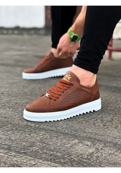 Xramburada 505 Taba Erkek Günlük Ayakkabı Taba - Beyaz