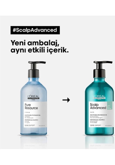 L'Oréal Professionnel Serie Expert Scalp Advanced Yağlanma Karşıtı Profesyonel Şampuan 500 ML