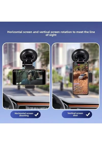 Ayrex Coverzone Vantuzlu Kamera Ve Telefon Tutucu Aparat 1/4 Vida Uyumlu Çok Açılı Ayarlanabilir Tripod Bağlant