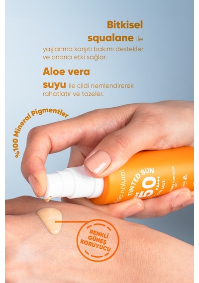 Bade Natural Renkli Güneş Koruyucu Süt SPF50 30 ML