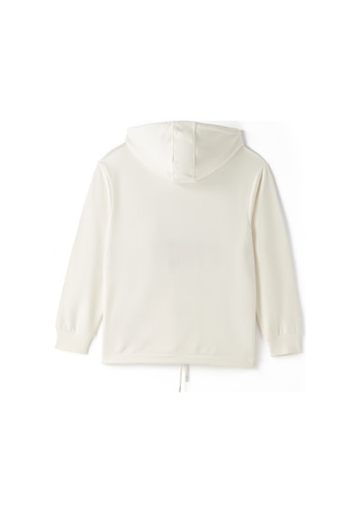 Gsstore X Midground Erkek Fermuarlı Kapüşonlu Sweatshirt E251205 Ekru