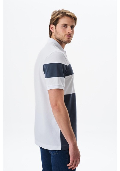 AR-MA Arma Erkek Regular Fit Çok Renkli % 100 Pamuk Pike Polo Yaka Tişört Y29374356102 Beyaz