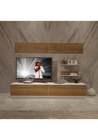 Decoraktiv Eko 5b Mdf Std Tv Ünitesi Tv Sehpası Beyaz - Pera