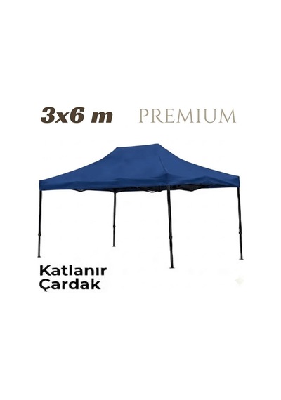 Missidea 3 6 Premium Makaslı Katlanır Mavi Çardak