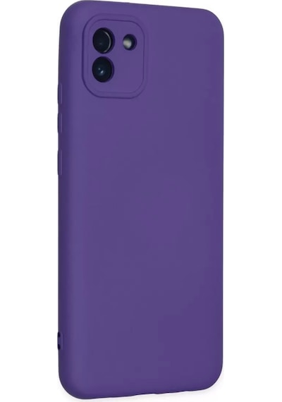 Newface Samsung Galaxy Uyumlu A03 Kılıf Nano İçi Kadife Silikon - Mor Diğer