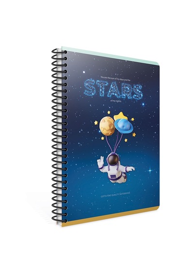 Gıpta Stars A6 80 Yp Çizgili Spr Karton Kpk Defter 6189- 12 Adet Çeşitli Renk Ve Desen