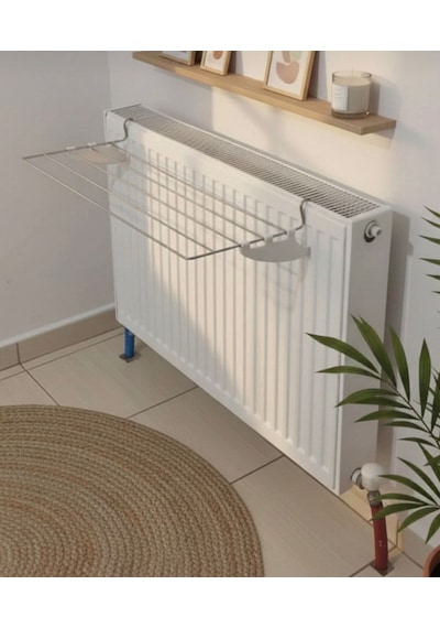 Kurufer Petek Üstü Çamaşır Kurutmalık Askısı Banyo İçi Kalorifer Kurutmalık 60 Cm gri