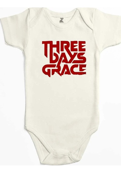 Zepplin Giyim Three Days Grace Text Pembe Bebek Body Zıbın