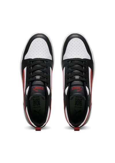 Puma Rebound V6 Low Sneaker Beyaz - Bordo - Siyah