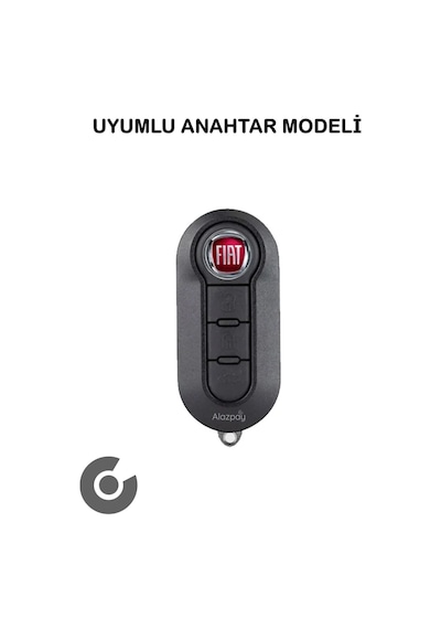 Fiat 500 Doblo Fiorino Punto Ducato Bravo Panda Tpu Anahtar Kılıfı Mavi Gold
