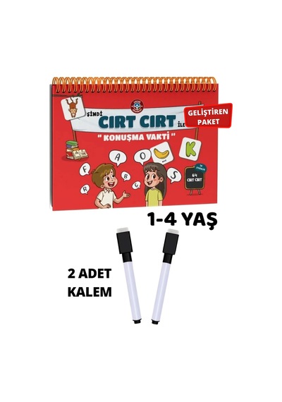Çocuk Akademi Cırt Cırt Ile Konuşma Vakti Aktiviteli Etkinlik Kitabı Ve 2 Tane Silme Özellikli Kalem
