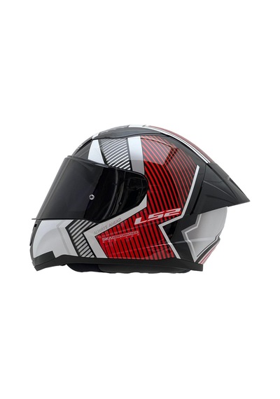 Rapid 2 Extra Race Full Face Motosiklet Kaskı Yarış Spoiler + Siyah Vizörlü Beyaz - Kırmızı