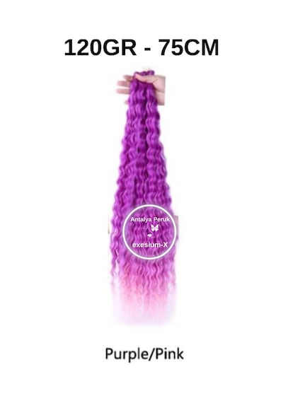 Afro Su Dalgası Saç 75m 120gr Kodu -purple/pink