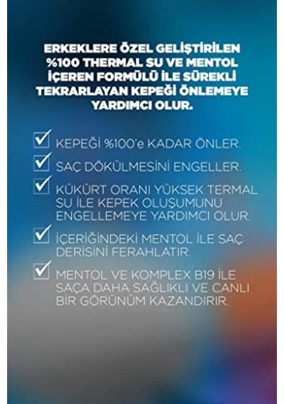 Thermal Expert Şampuan Kepek Ve Saç Dökülmesine Karşı, Termal Su &amp Mentol İçerikli, Bitkisel Kompleks B1 Diğer