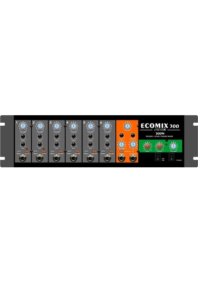 Atak Ecomix 300 Eko Reverp 6 Kanal 300 Watt Mono Trafolu Seslendirme Anfi