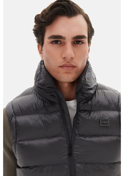 Twn Slim Fit Antrasit Düz Yelek Mont 3ecy70501502m Antrasit