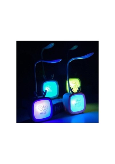 Sevimli Masa Ve Gece Lambası Led Işıklı Şarjlı Çok Renkli
