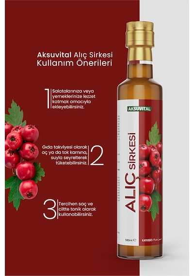 Alıç Sirkesi 500 Ml - Katkısız, Doğal Fermantasyon