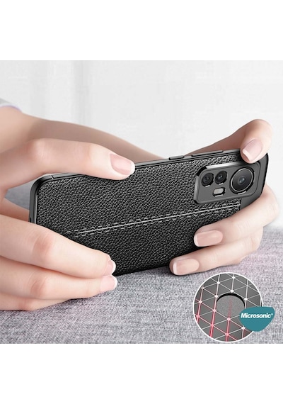 Microsonic Xiaomi Mi 12 Kılıf Deri Dokulu Silikon
