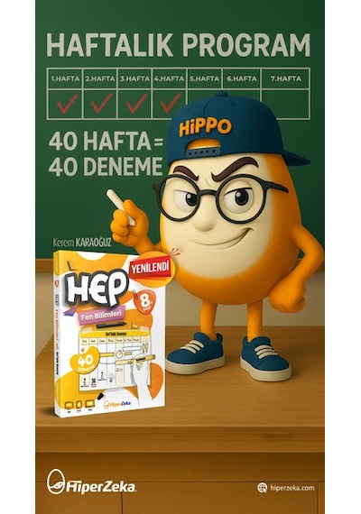 2027 8. Sınıf Haftalık Hep Fen Bilimleri 40 Deneme |Kerem Karaoğuz