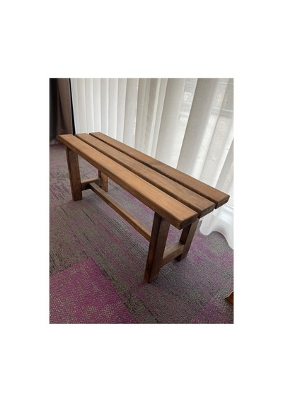 Ahşap Bank 100x30x43 Cm Kahverengi Kahverengi