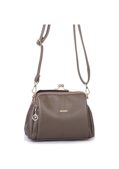 Nas Bag Burslu Klipsli Vintage Omuz Ve Çapraz Çanta 23x20 Cm Ebatlarındadır Vizon Victoria