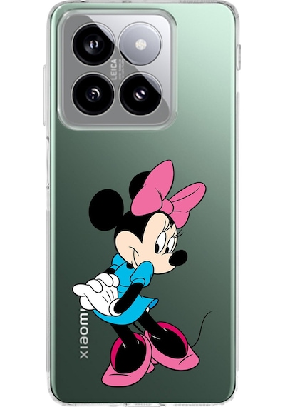 Xiaomi Mi 14 İle Uyumlu Minnie Mouse 7 Baskılı Kamera Korumalı Şeffaf Kılıf Şeffaf