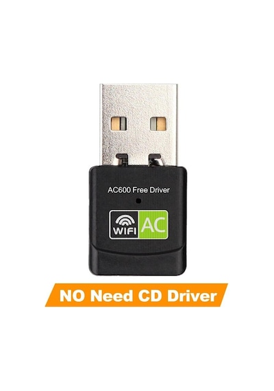 Schulzz 600 Mbps USB Mini Wi-Fi Adaptörü Rtl811 5Ghz Kablosuz Alıc