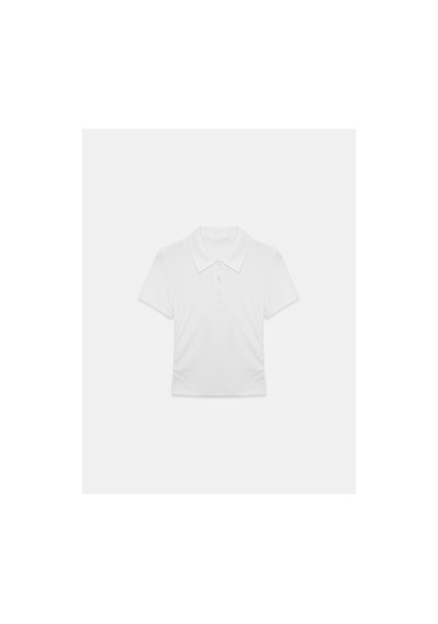 Dilvin 32614 Polo Yaka Top Beyaz