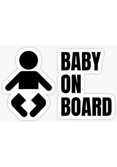 Baby On Board Arabada bebek var Sticker Etiket 19CM md1