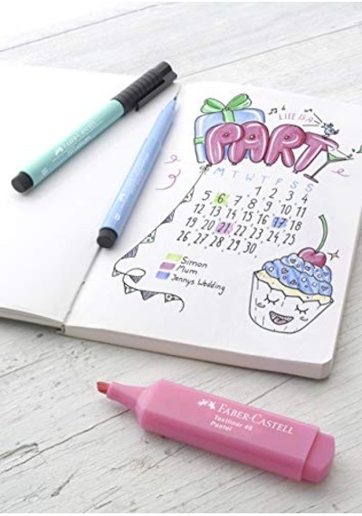 Faber-castell 267125 - Başlangıç Seti Bullet Journaling, 9 Parçalı, Çok Renkli 124-Pembe