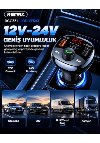 Lodi Serisi 54,5w Pd+qc 2 Usb-a / 1 Usb-c Araç Şar