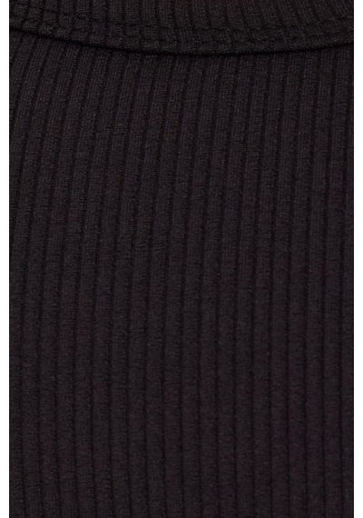 Tudors Kadın Slim Fit Dar Kesim Bisiklet Yaka Kalın Askılı Esnek Siyah Spor Atlet-37805 SIYAH