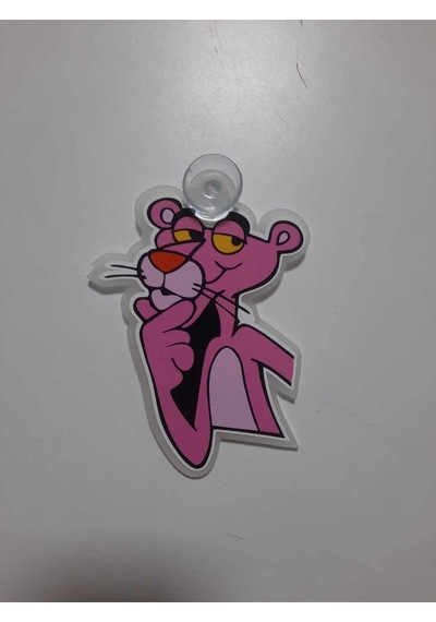 Pembe Panter Pleksi Cam Süsü Vantuzlu