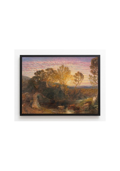 Klasik Sanat Palmer Altın Saat Çerçevesiz Poster 21x30 Cm A4 Tablo Klasik Sanat Yağlı Boya