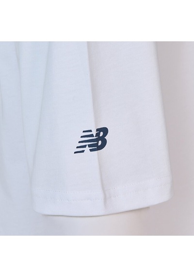 New Balance Nb Lifestyle Men Tshirt Erkek Beyaz T-shirt - Mnt1602
