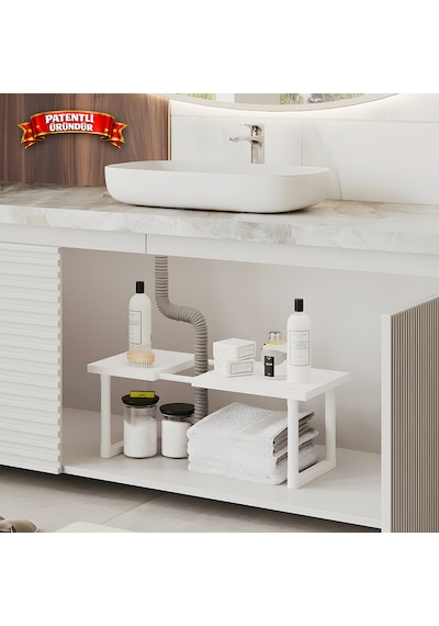 Ayarlanabilir Genişletebilir Modüler Tek Katlı Dolap İçi Düzenleyici Raf Çok Amaçlı Raf Plastik Beyaz Ayarlanabilir Genişletebilir Modüler Tek Katlı Dolap İçi Düzenleyici Raf Çok Amaçlı Raf Plastik Beyaz