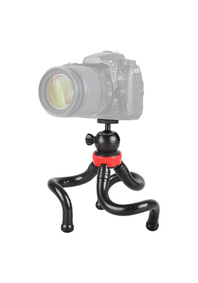 Ayex Mt-10 Esnek Mini Tripod Küresel Kafa & Telefon Tutucu Kamera Ve Akıllı Telefon Uyumlu -